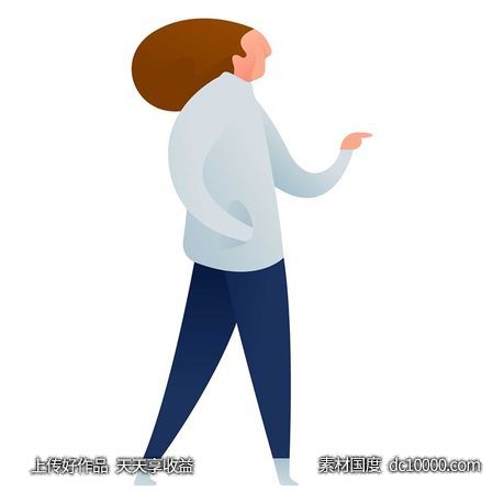 UI插图人物生活商务办公插画AI矢量设计素材-源文件-素材国度dc10000.com