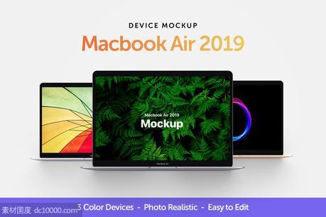 全新的Macbook Air 2019 UI样机展示模型 - 源文件