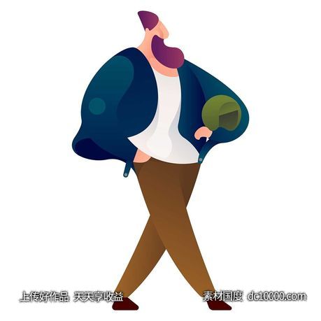 UI插图人物生活商务办公插画AI矢量设计素材-源文件-素材国度dc10000.com