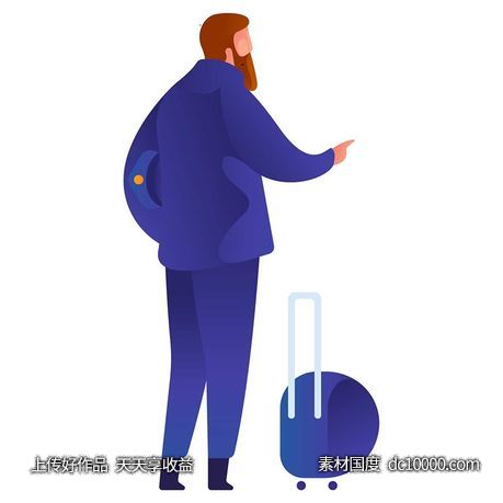 UI插图人物生活商务办公插画AI矢量设计素材-源文件-素材国度dc10000.com