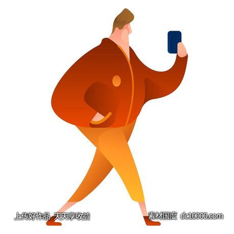 UI插图人物生活商务办公插画AI矢量设计素材-源文件-素材国度dc10000.com