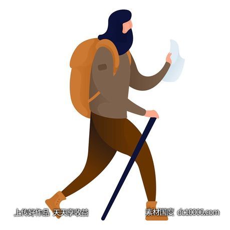 UI插图人物生活商务办公插画AI矢量设计素材-源文件-素材国度dc10000.com