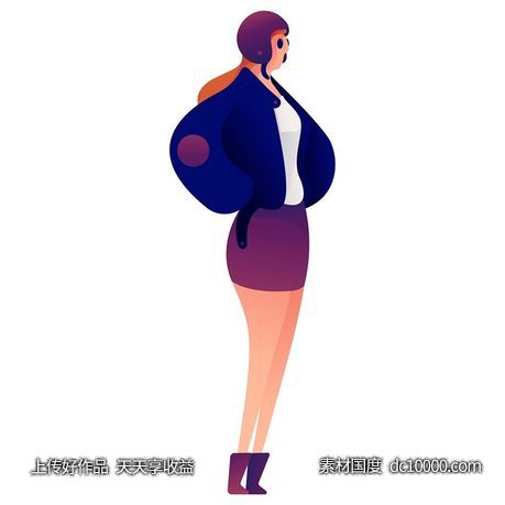 UI插图人物生活商务办公插画AI矢量设计素材-源文件-素材国度dc10000.com