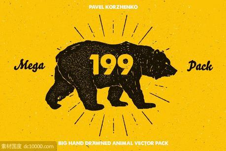 58种手绘动物矢量图形合集 58 Hand Drawn Animal Pack - 源文件