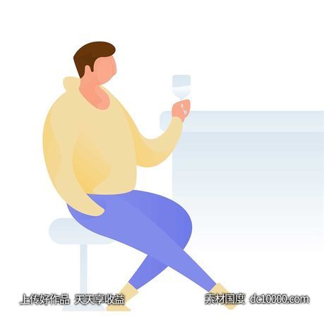 UI插图人物生活商务办公插画AI矢量设计素材-源文件-素材国度dc10000.com