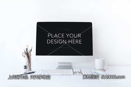 苹果设备样机模板 iMac mockup ndash PSD file-源文件-素材国度dc10000.com