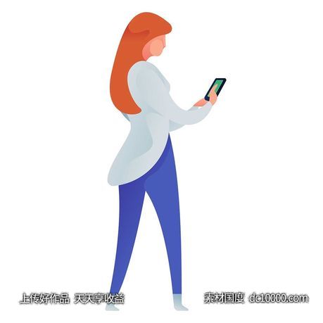 UI插图人物生活商务办公插画AI矢量设计素材-源文件-素材国度dc10000.com