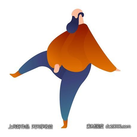 UI插图人物生活商务办公插画AI矢量设计素材-源文件-素材国度dc10000.com