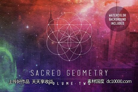 神圣几何矢量图形素材 Sacred Geometry Vector Pack Vol 2 - 源文件