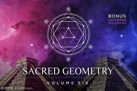 神圣宗教几何图形矢量素材包 Sacred Geometry Vector Pack Vol 6 - 源文件