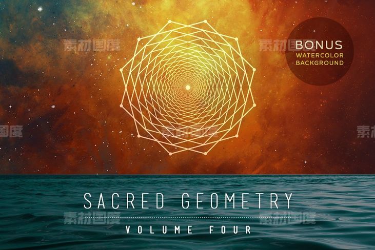 宗教几何矢量图形素材包 Sacred Geometry Vector Pack Vol 4