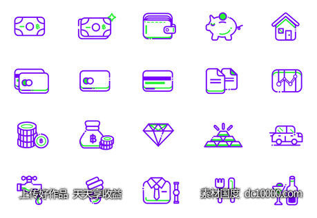 20枚金融图标-源文件-素材国度dc10000.com