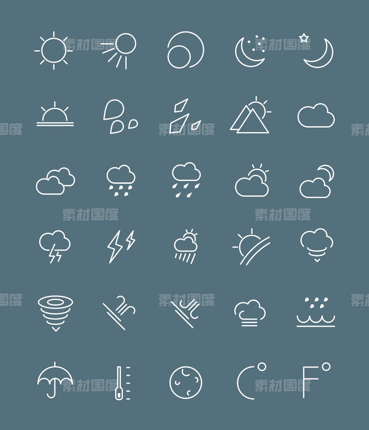 30  Weather  Icons