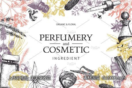 香水及化妆品配料元素集 Perfume  Cosmetic Ingredients Set - 源文件