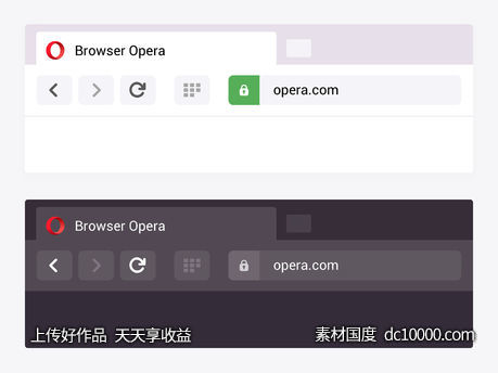 Opera 浏览器模板-源文件-素材国度dc10000.com