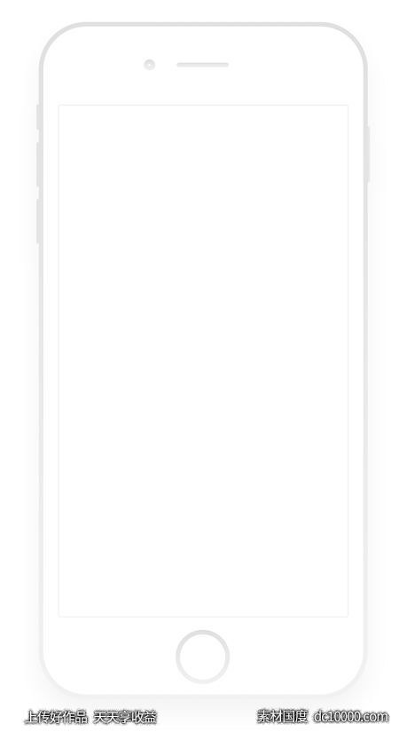 iPhone 6 Simple Wireframe-源文件-素材国度dc10000.com