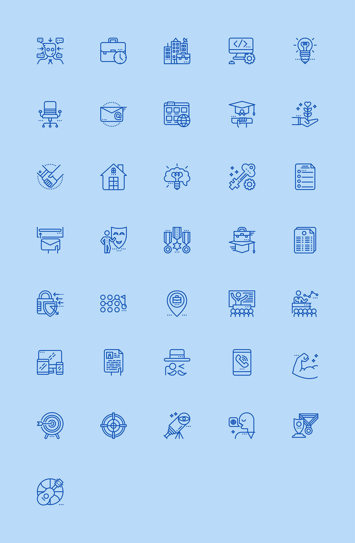 36个工作简历相关图标 .sketch素材下载