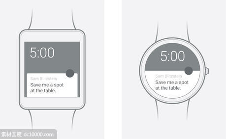Android  Wear Wireframe - 源文件