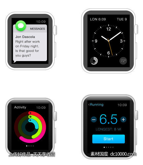 Apple Watch Frames-源文件-素材国度dc10000.com