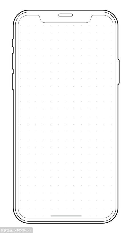 iPhone X 原型线框模板 - 源文件
