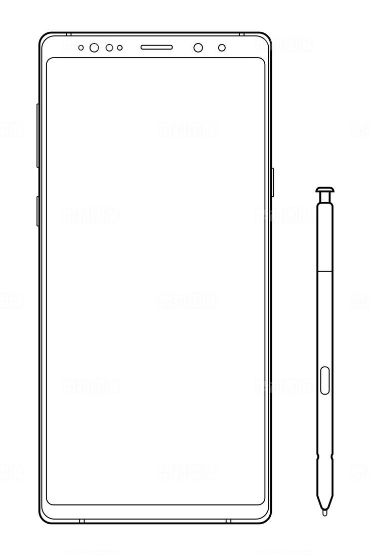 三星Galaxy Note 9线框模型