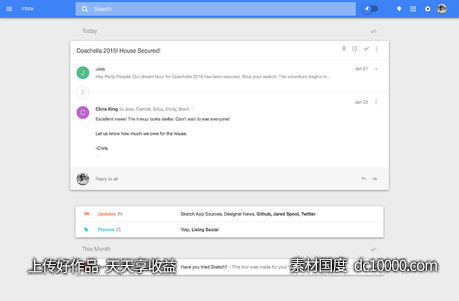 Google Inbox Template-源文件-素材国度dc10000.com