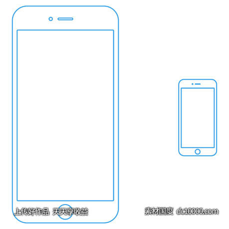 iPhone 6 Wireframe - 源文件