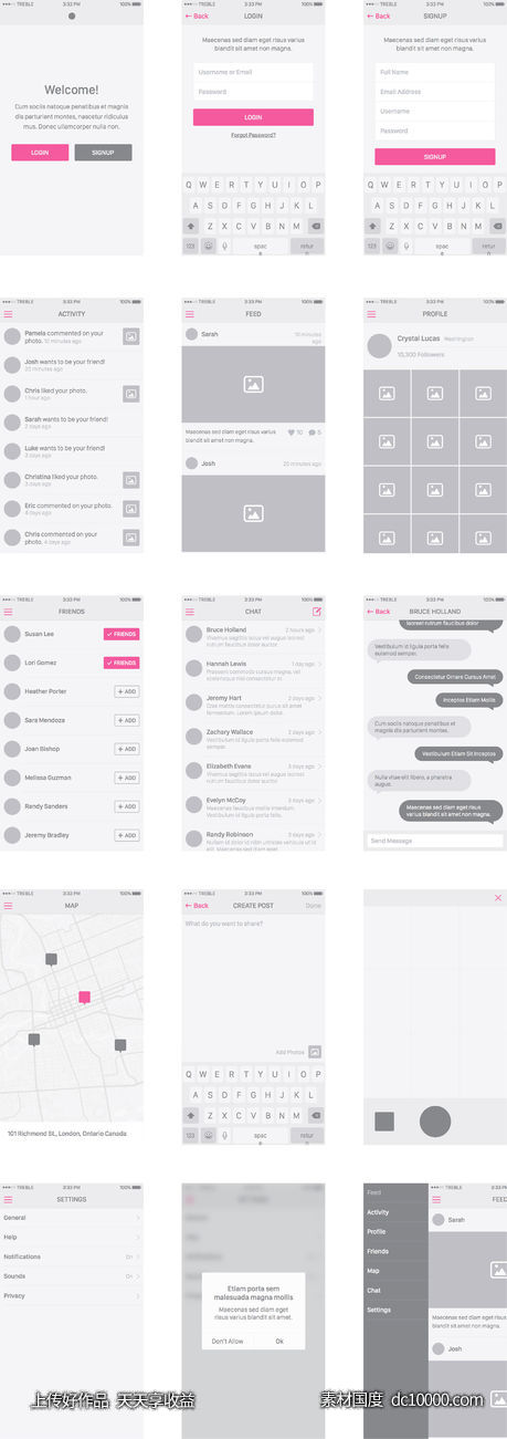 Snap iOS Wireframe - 源文件