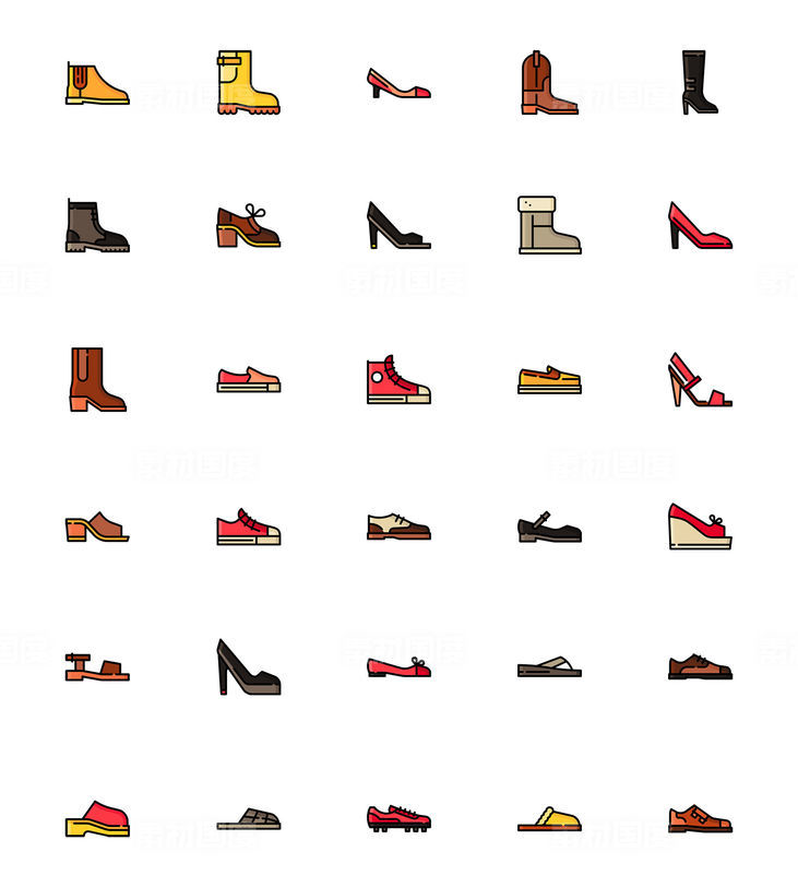 30枚鞋类图标