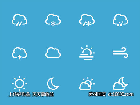 Mini Weather Icons-源文件-素材国度dc10000.com