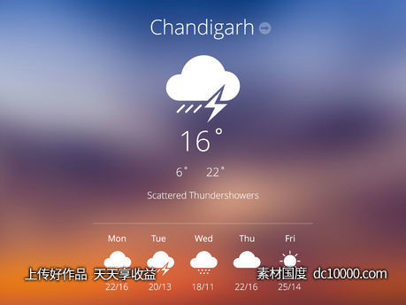 Weather App Icons-源文件-素材国度dc10000.com