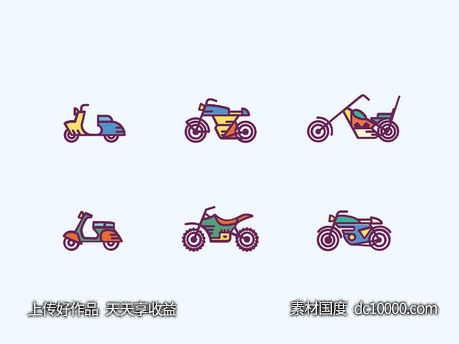 Moto Icon Set-源文件-素材国度dc10000.com