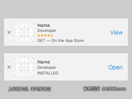 iOS 9 Smart APP Banners-源文件-素材国度dc10000.com