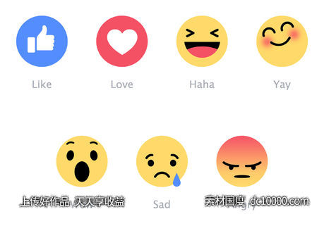Facebook Emoji-源文件-素材国度dc10000.com