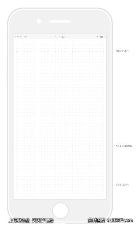 iPhone 7 线框图-源文件-素材国度dc10000.com