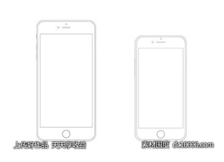 iPhone  6  Plus  Wireframe - 源文件