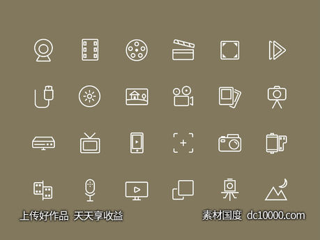 Photo  Video  Icon Set-源文件-素材国度dc10000.com