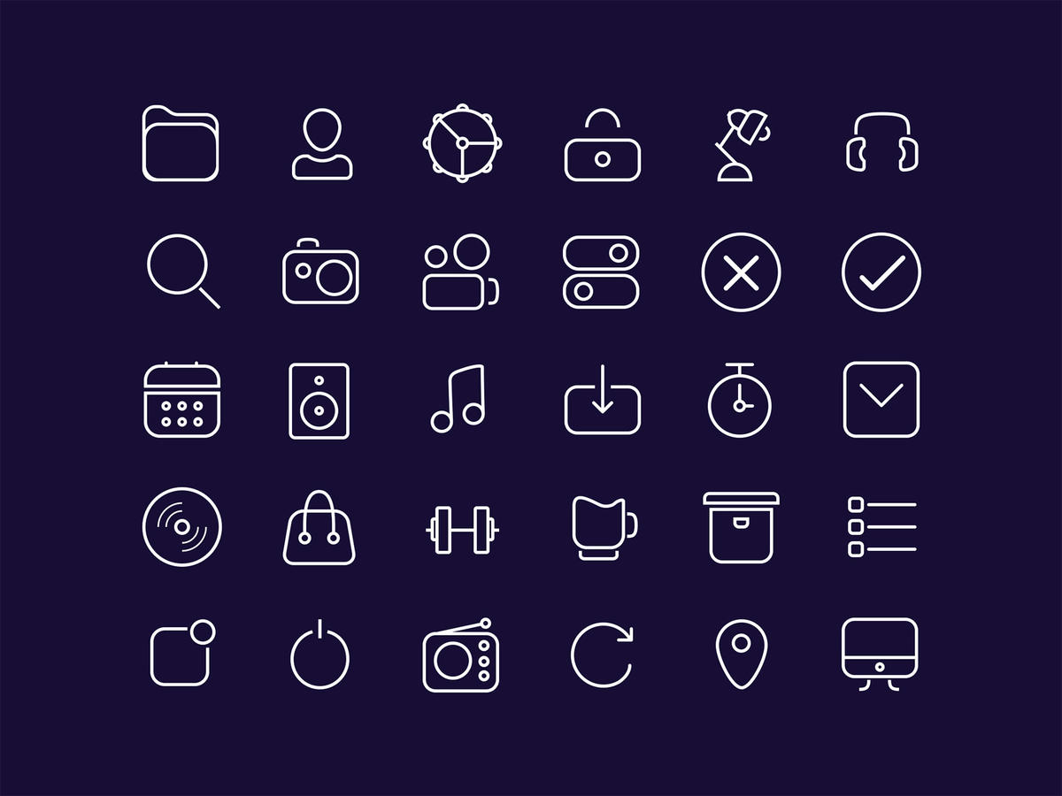 30 Useful Line Icons