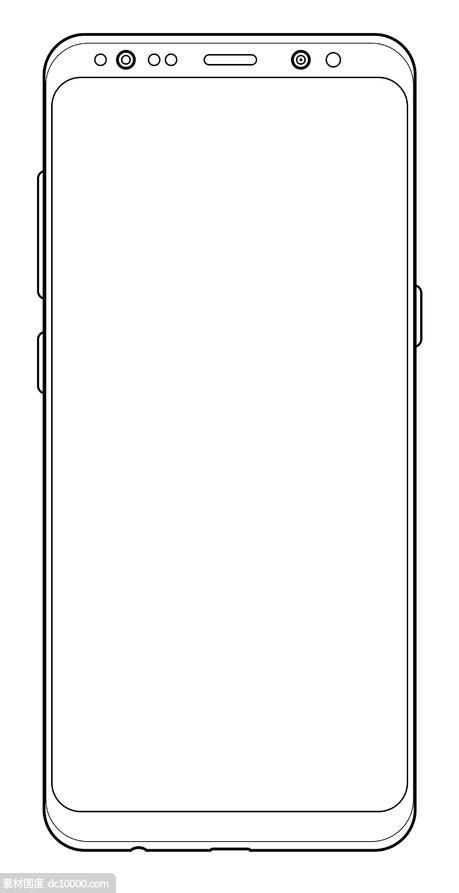 三星Galaxy S8 线框图 - 源文件