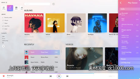 iTunes 界面概念设计-源文件-素材国度dc10000.com