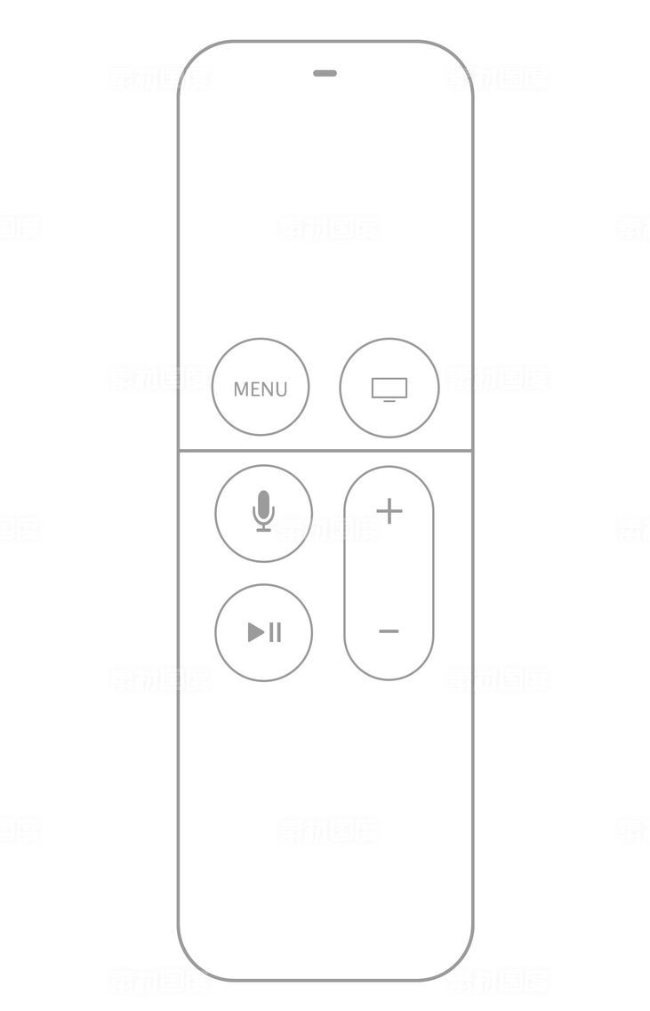 Apple Siri Remote 线框