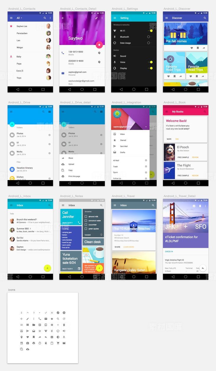 Android L UI Kit