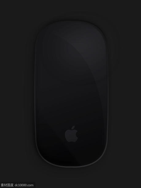 Maglc  Mouse 2 黑色顶视图模型 - 源文件