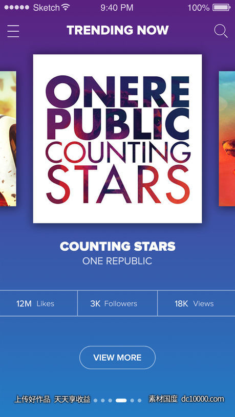 Music Trending UI-源文件-素材国度dc10000.com