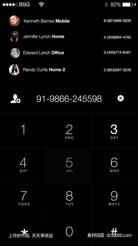 Dialer Screen-源文件-素材国度dc10000.com