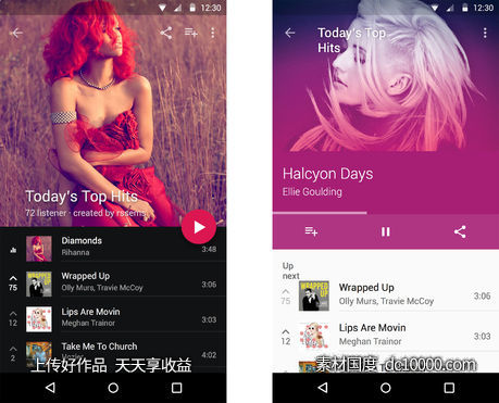 Material Music Player-源文件-素材国度dc10000.com