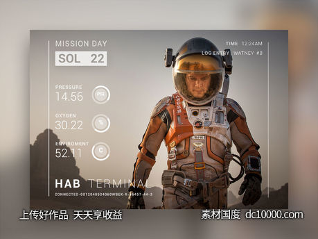 The Martian Movie Card-源文件-素材国度dc10000.com