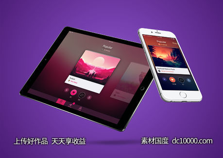 iPad  Pro 和 iPhone 6s 轴测视图模型 - 源文件