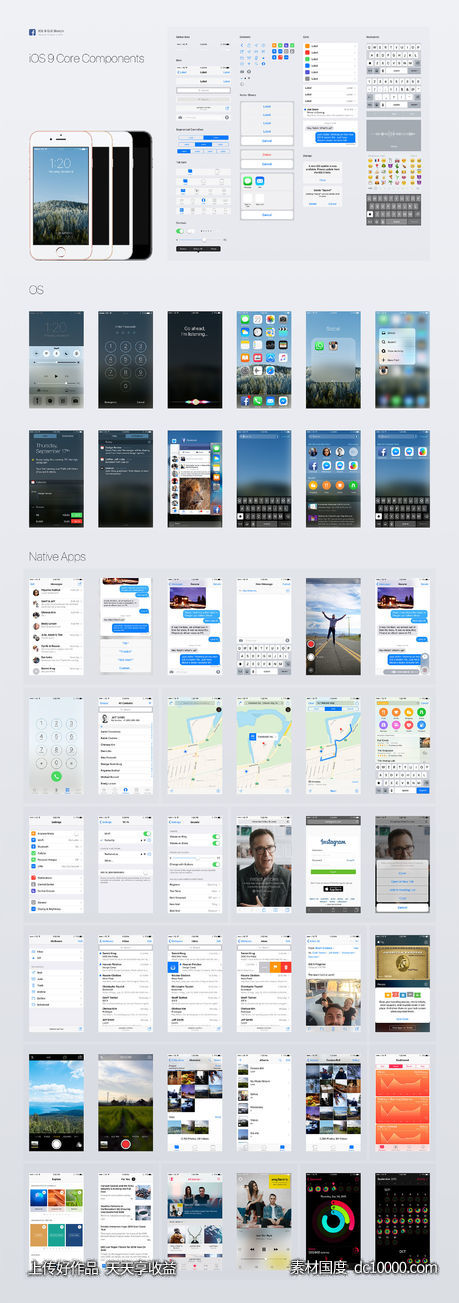 Facebook iOS 9 GUI-源文件-素材国度dc10000.com