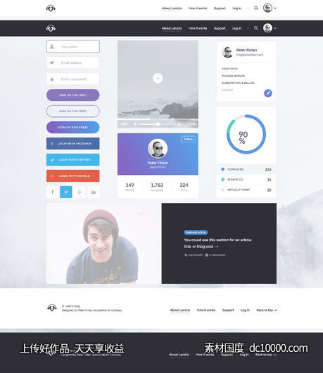 Landio UI Kit-源文件-素材国度dc10000.com